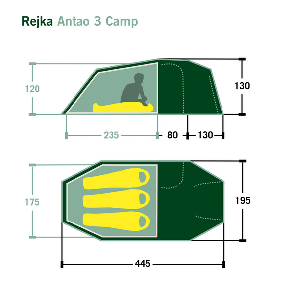 Rejka ANTAO III CAMP - Familienzelt Ansicht 2