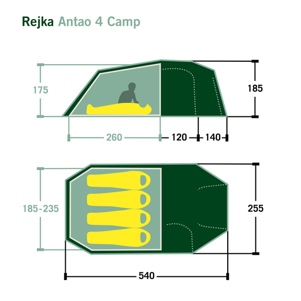 Rejka ANTAO IV CAMP - Familienzelt Ansicht 2