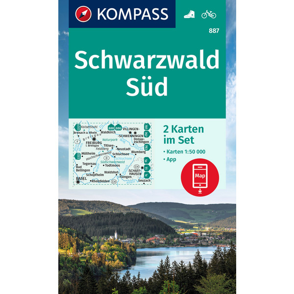 KOMPASS WANDERKARTEN-SET 887 SCHWARZWALD SÜD (2 KARTEN) Ansicht 1