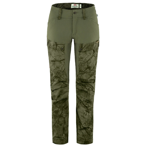 KEB TROUSERS W Damen - Trekkinghose-GREEN CAMO-LAUREL GREEN