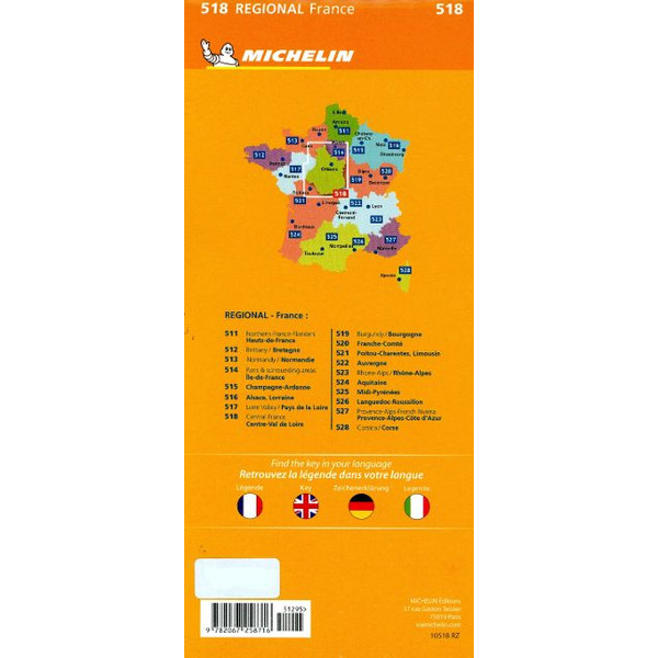 MICHELIN ZENTRALFRANKREICH - Straßenkarte Ansicht 2