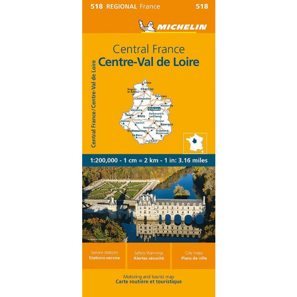 MICHELIN ZENTRALFRANKREICH - Straßenkarte