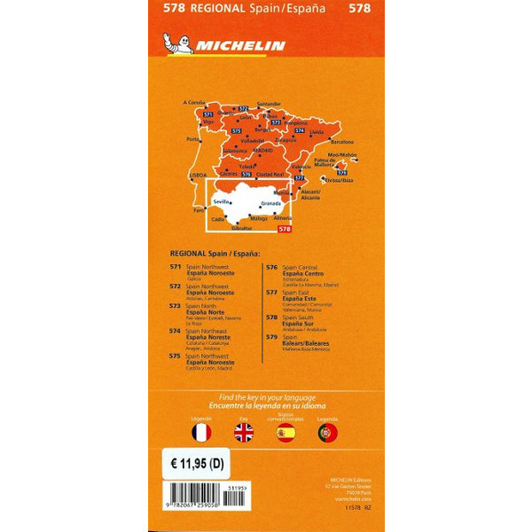 MICHELIN ANDALUSIEN - Straßenkarte Ansicht 2