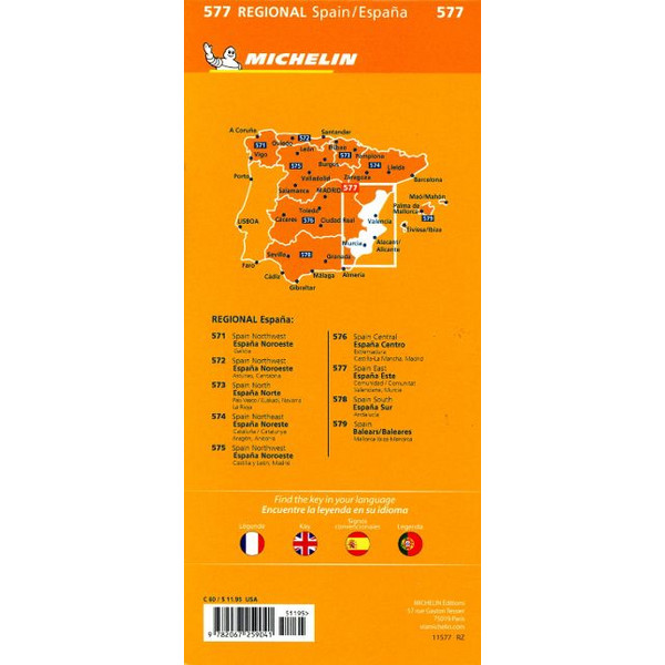 MICHELIN VALENCIA, MURCIA - Straßenkarte Ansicht 2