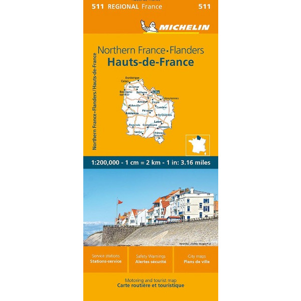MICHELIN NORDFRANKRANKREICH - FLANDERN - Straßenkarte Ansicht 1