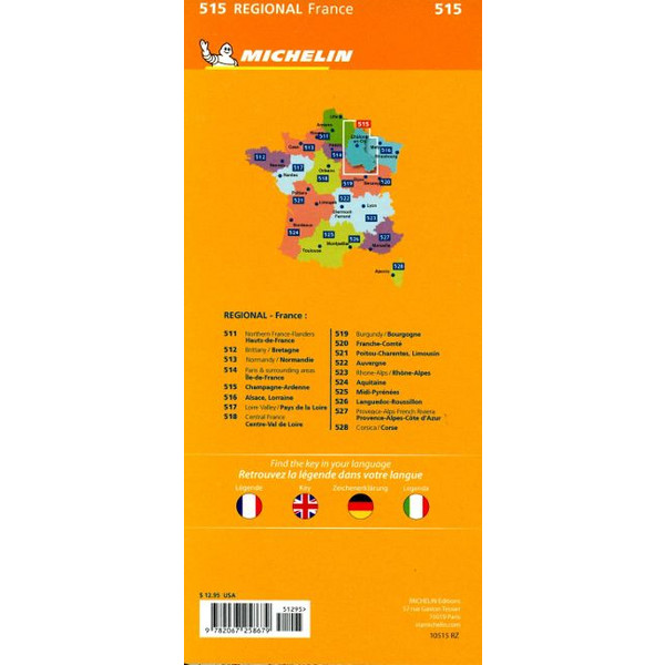 MICHELIN CHAMPAGNE ARDENNEN - Straßenkarte Ansicht 2