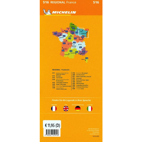MICHELIN ELSASS LOTHRING - Straßenkarte Ansicht 2