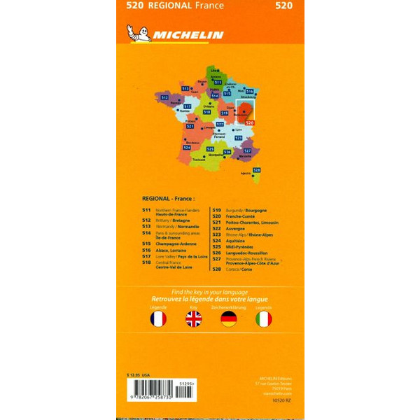 MICHELIN FRANCHE-COMTE - Straßenkarte Ansicht 2