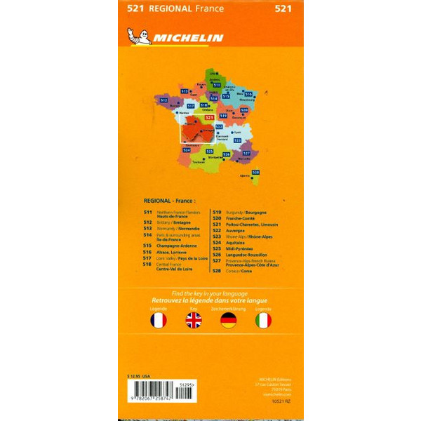 MICHELIN POITOU-CHARENTES - Straßenkarte Ansicht 2