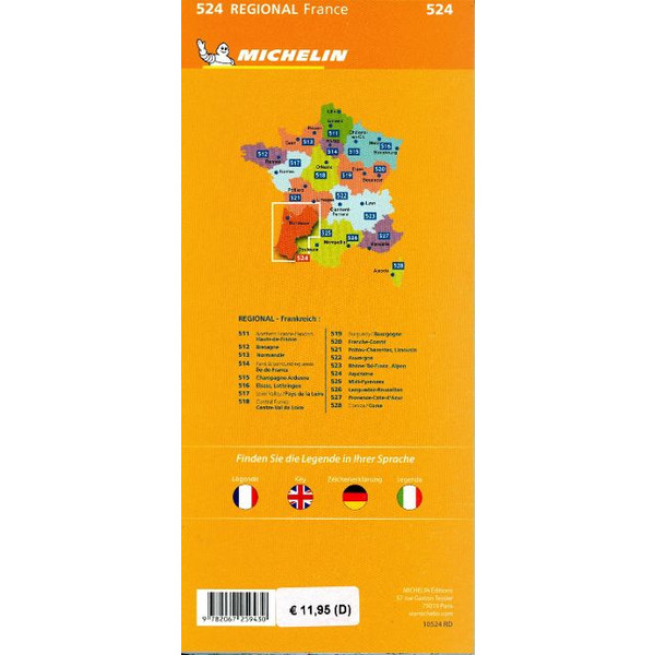 MICHELIN AQUITAINE - Straßenkarte Ansicht 2