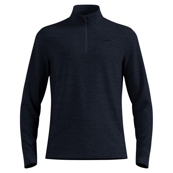 ROY MID LAYER 1/2 ZIP Herren - Fleecepullover-DARK SAPPHIRE - BLACK - STRIPES