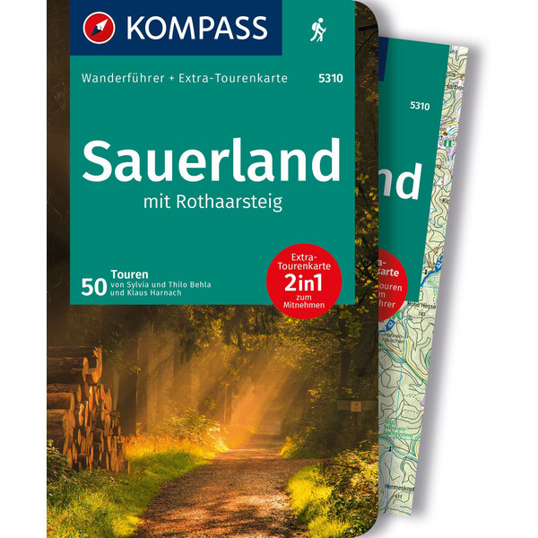 KOMPASS WANDERFÜHRER SAUERLAND MIT ROTHAARSTEIG, 50 TOUREN Ansicht 1