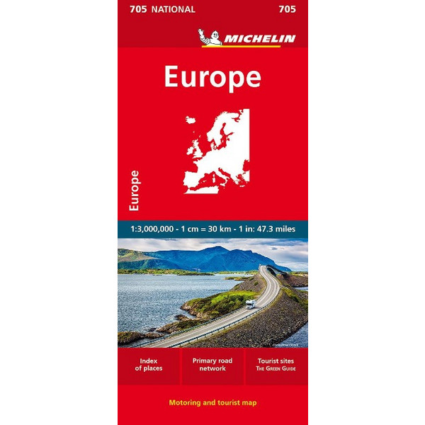 EUROPE - MICHELIN NATIONAL MAP 705 - Straßenkarte Ansicht 1