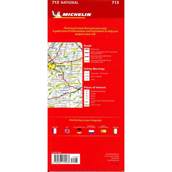 GREAT BRITAIN & IRELAND 2023 - MICHELIN NATIONAL MAP 713 - Straßenkarte Ansicht 2