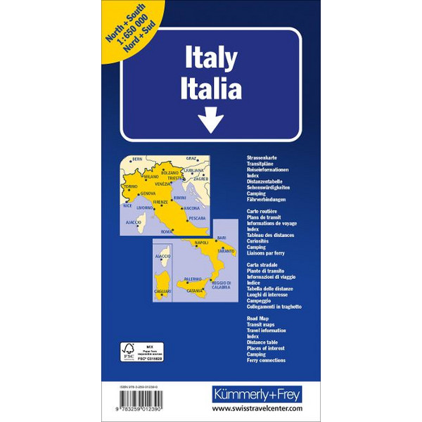 ITALIEN NORD + SÜD STRASSENKARTE 1 .6650 000 Ansicht 2