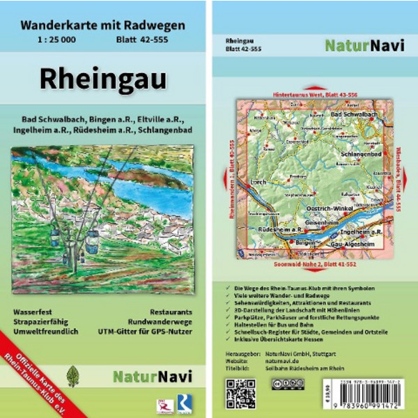 RHEINGAU - Wanderkarte Ansicht 1