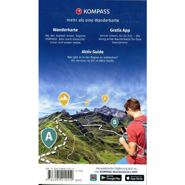KOMPASS WANDERKARTE 05 OBERAMMERGAU UND AMMERTAL 1:35.000 Ansicht 2