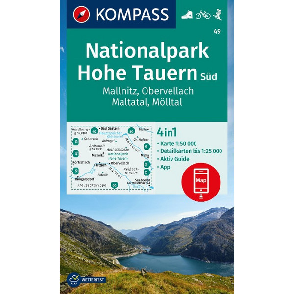 KOMPASS WANDERKARTE 49 NATIONALPARK HOHE TAUERN SÜD Ansicht 1