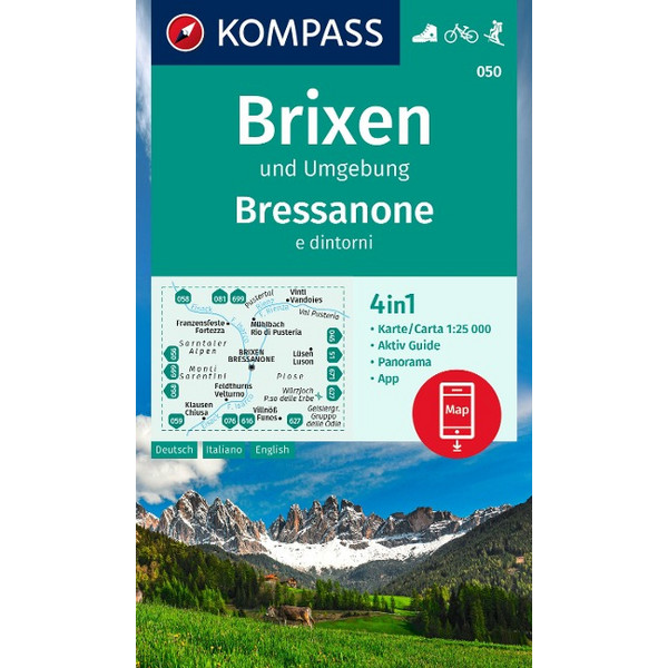 KOMPASS WANDERKARTE 050 BRIXEN UND UMGEBUNG Ansicht 1