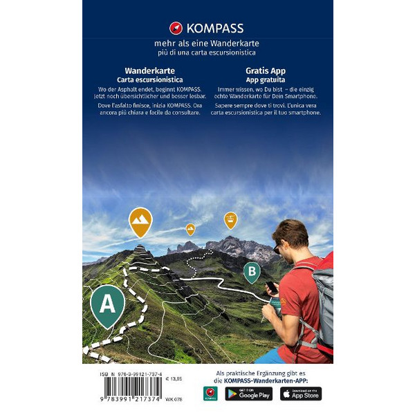 KOMPASS WANDERKARTEN-SET 078 SÜDTIROLER WEINSTRAßE, MERAN Ansicht 2
