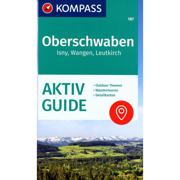 KOMPASS WANDERKARTE 187 OBERSCHWABEN, ISNY, WANGEN Ansicht 2