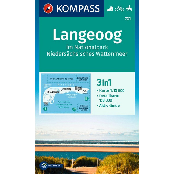 KOMPASS WANDERKARTE 731 LANGEOOG Ansicht 1