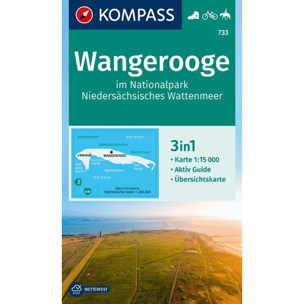 KOMPASS WANDERKARTE 733 WANGEROOGE Ansicht 1