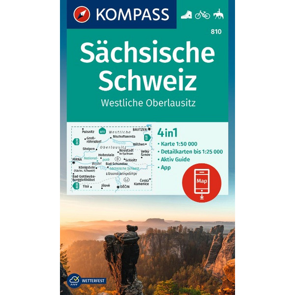KOMPASS WANDERKARTE 810 SÄCHSISCHE SCHWEIZ Ansicht 1