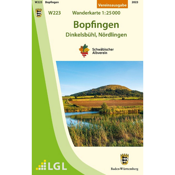 BOPFINGEN - DINKELSBÜHL, NÖRDLINGEN. WANDERKARTE 1:25.000 Ansicht 1