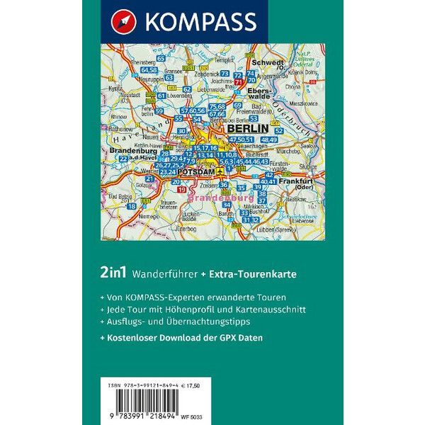 KOMPASS WANDERFÜHRER BERLIN-BRANDENBURG, 75 TOUREN Ansicht 2