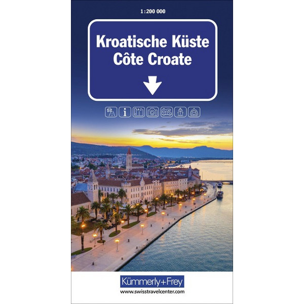 KROATISCHE KÜSTE STRASSENKARTE 1:200 000 Ansicht 1