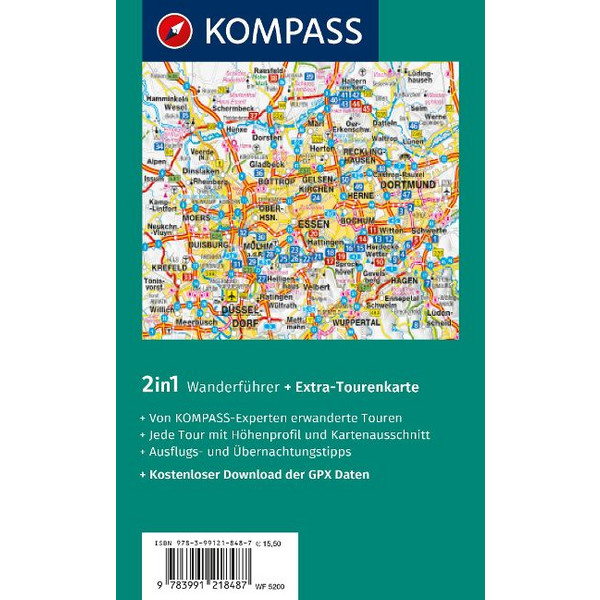 KOMPASS WANDERFÜHRER RUHRGEBIET, 50 TOUREN Ansicht 2