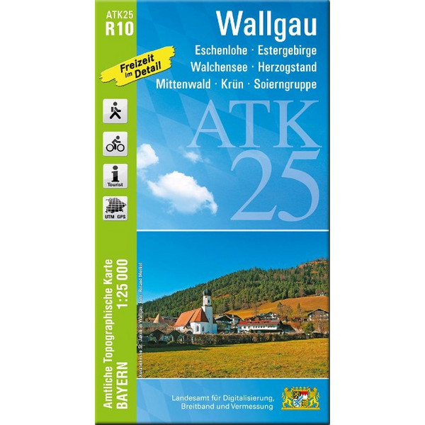 ATK25-R10 WALLGAU (AMTLICHE TOPOGRAPHISCHE KARTE 1:25000) - Wanderkarte Ansicht 1