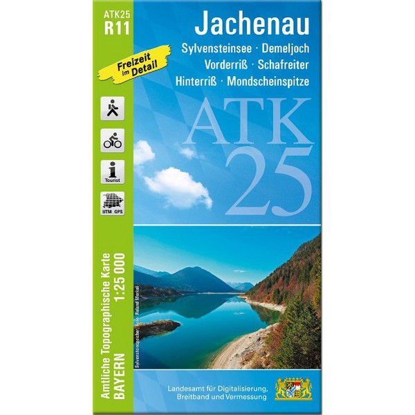 ATK25-R11 JACHENAU (AMTLICHE TOPOGRAPHISCHE KARTE 1:25000) - Wanderkarte Ansicht 1