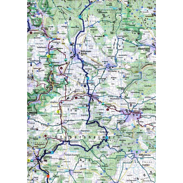 KOMPASS FAHRRADKARTE 3346 ULM UND UMGEBUNG, SCHWÄBISCHE ALB Ansicht 2