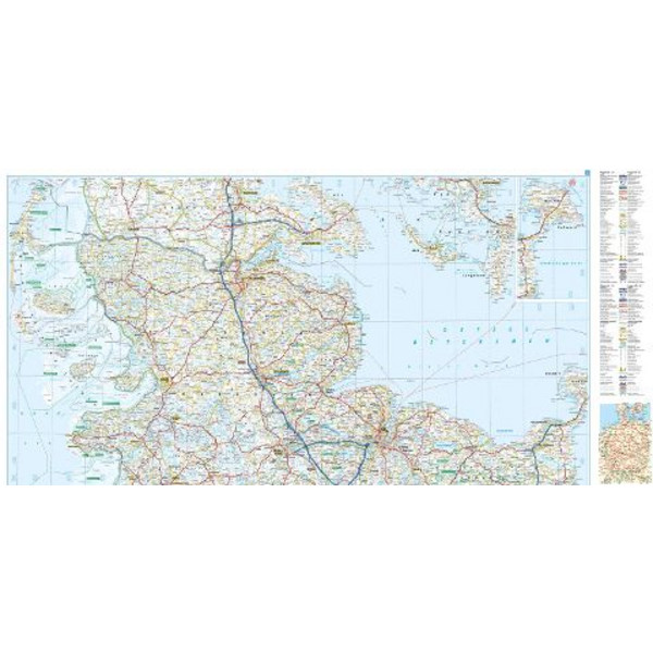 ADAC REGIONALKARTE 01 SCHLESWIG-HOLSTEIN, HAMBURG 1:150.000 - Straßenkarte Ansicht 2