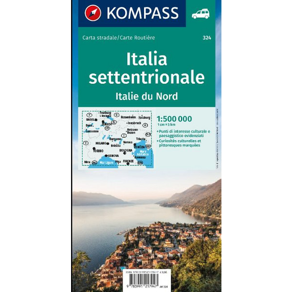 KOMPASS AUTOKARTE OBERITALIEN Ansicht 2