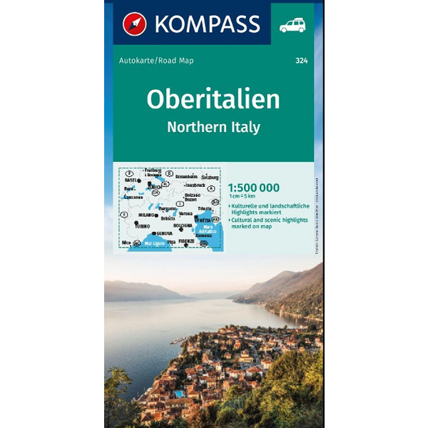 KOMPASS AUTOKARTE OBERITALIEN