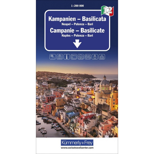 KAMPANIEN - BASILICATA NR. 12 REGIONALKARTE ITALIEN - Straßenkarte Ansicht 1
