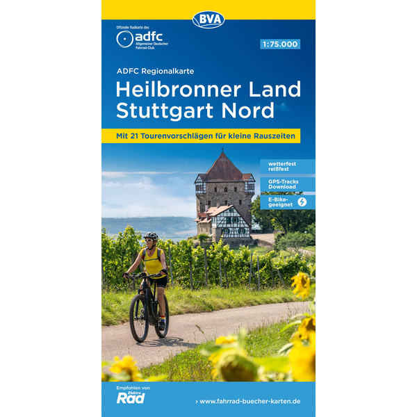 ADFC-REGIONALKARTE HEILBRONNER LAND - STUTTGART NORD - Fahrradkarte Ansicht 1