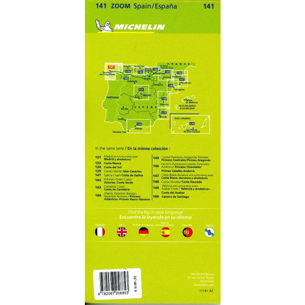 MICHELIN COSTA DE GALICIA, GALICISCHE KÜSTE - Straßenkarte Ansicht 2