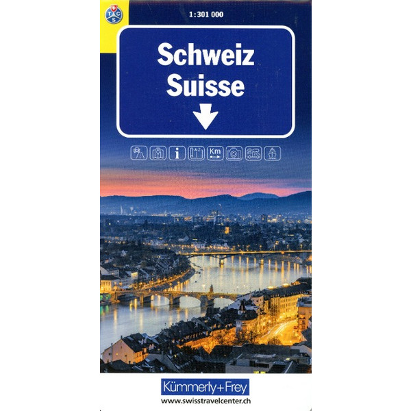 SCHWEIZ TCS STRASSENKARTE 1:301 000 Ansicht 1