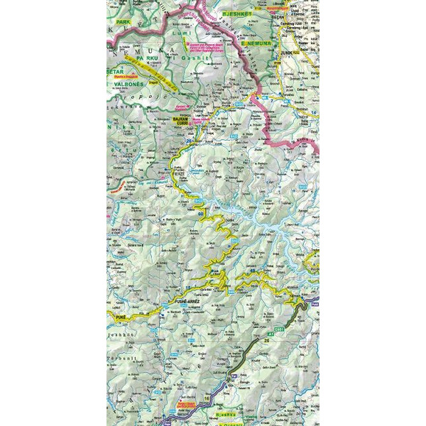 MOTOURMAPS ALBANIEN AUTO- UND MOTORRADKARTE 1:280.000 - Straßenkarte Ansicht 2
