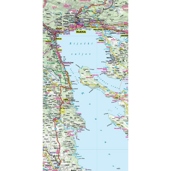 MOTOURMAPS ADRIAKÜSTE SLOWENIEN . KROATIEN . MONTENEGRO - Straßenkarte Ansicht 2