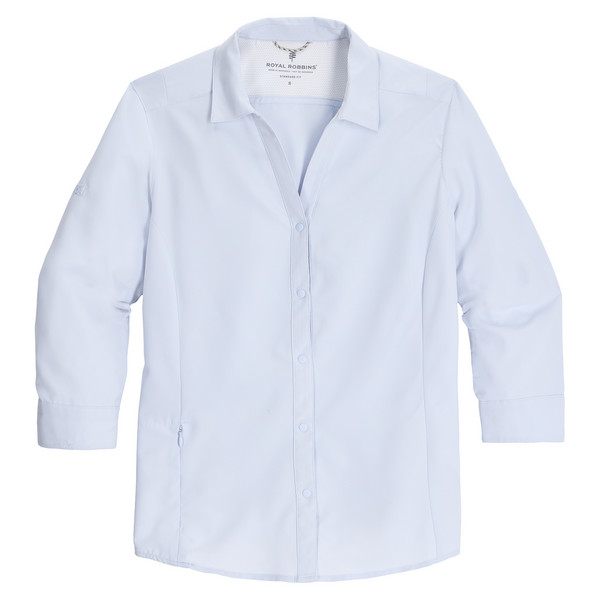 EXPEDITION PRO 3/4 SLEEVE Damen - Outdoor Bluse-MISTY BLUE