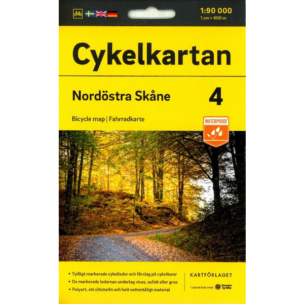CYKELKARTAN BLAD 4 NORDÖSTRA SKÅNE 1:90000 - Fahrradkarte Ansicht 1