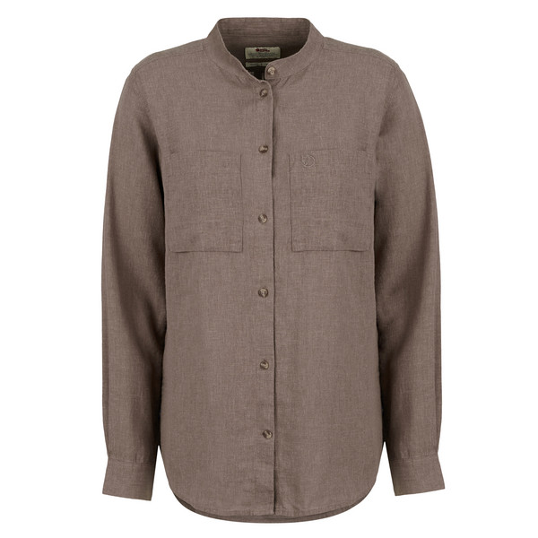 ÖVIK HEMP SHIRT LS W Damen - Outdoor Bluse-SUEDE BROWN