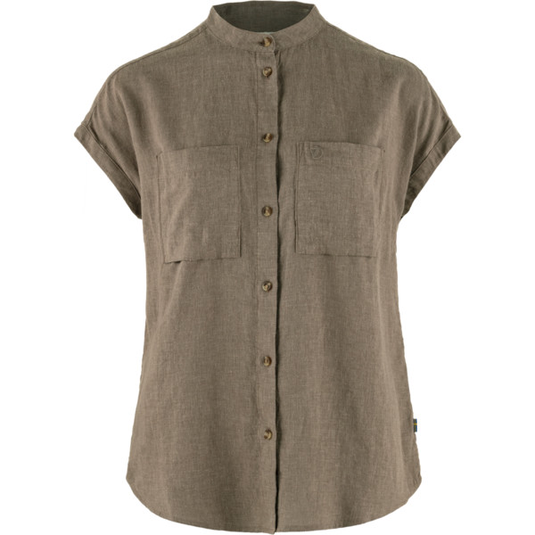 ÖVIK HEMP SHIRT SS W Damen - Outdoor Bluse-SUEDE BROWN