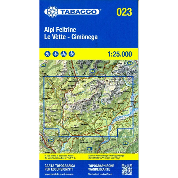 TABACCO WANDERN ALPI FELTRINE 1:25000 Ansicht 1