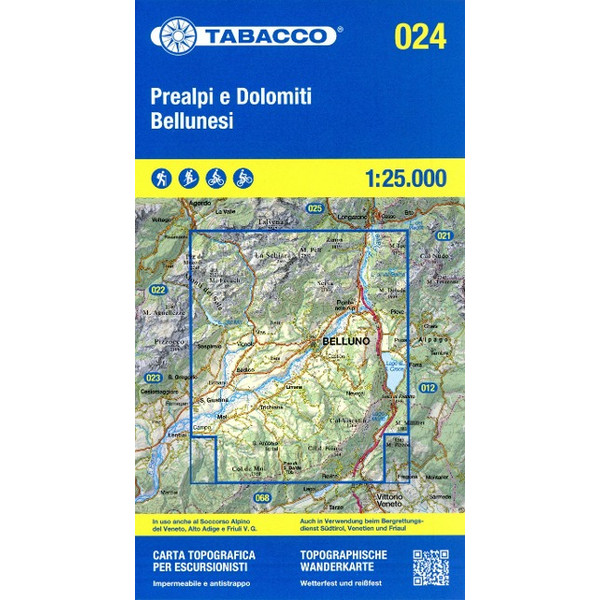 TABACCO WANDERN PREALPI BELLUNESI 1:25000 Ansicht 1
